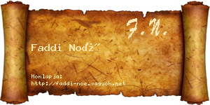 Faddi Noé névjegykártya